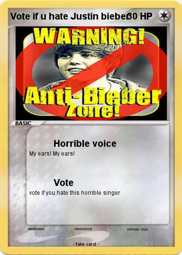 Pokemon Vote if u hate Justin bieber