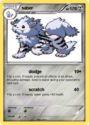 Pokemon saber