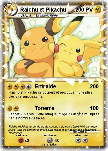 Pokemon Raichu et Pikachu