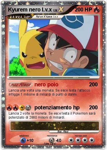 Pokemon Kyurem nero l.v.x