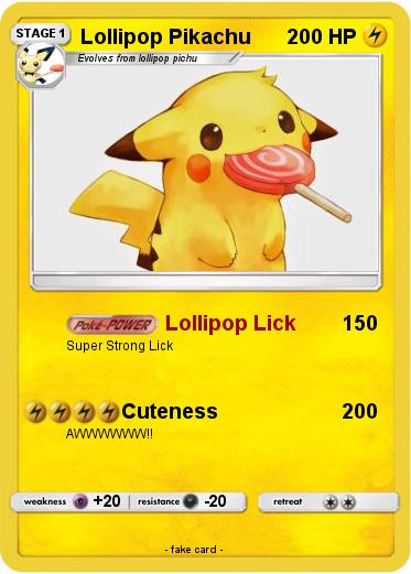 Pokemon Lollipop Pikachu