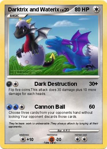 Pokemon Darktrix and Waterix