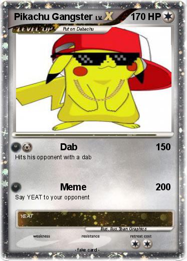 Pokemon Pikachu Gangster