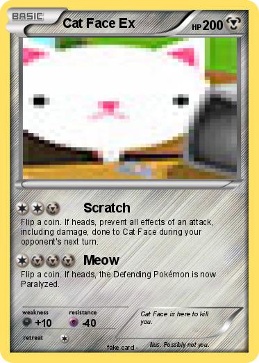 Pokemon Cat Face Ex