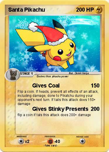 Pokemon Santa Pikachu
