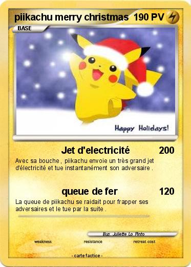 Pokemon piikachu merry christmas