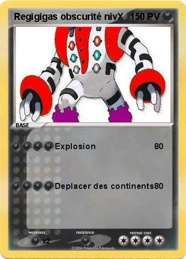 Pokemon Regigigas obscurité nivX 