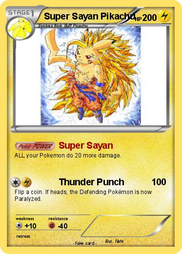 Pokemon Super Sayan Pikachu