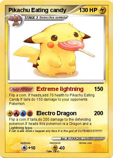 Pokemon Pikachu Eating candy