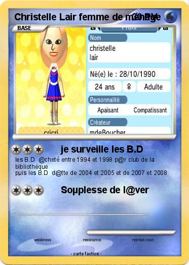 Pokemon Christelle Lair femme de ménage