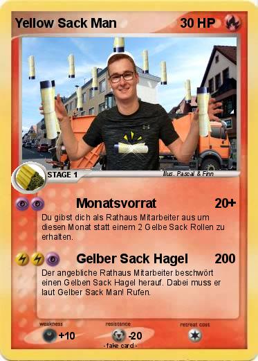 Pokemon Yellow Sack Man