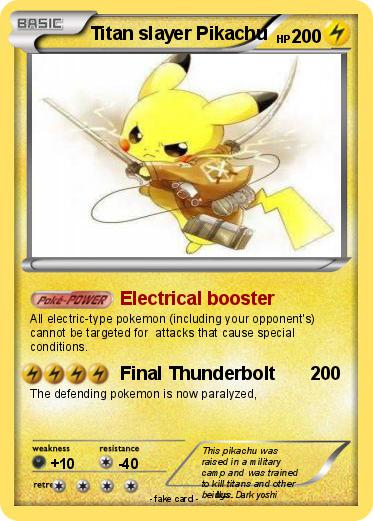 Pokemon Titan slayer Pikachu