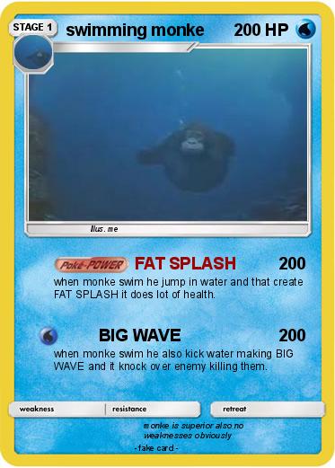 Pokemon swimming monke
