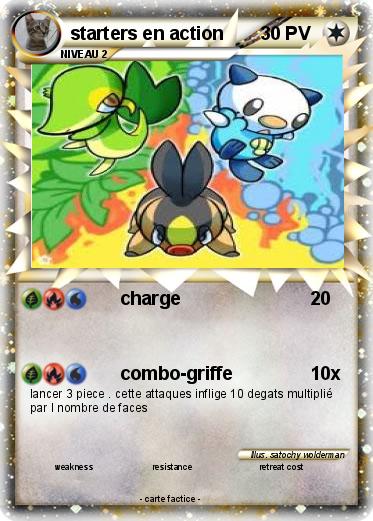 Pokemon starters en action