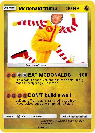 Pokemon Mcdonald trump