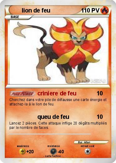 Pokemon lion de feu