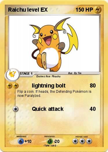 Pokemon Raichu level EX