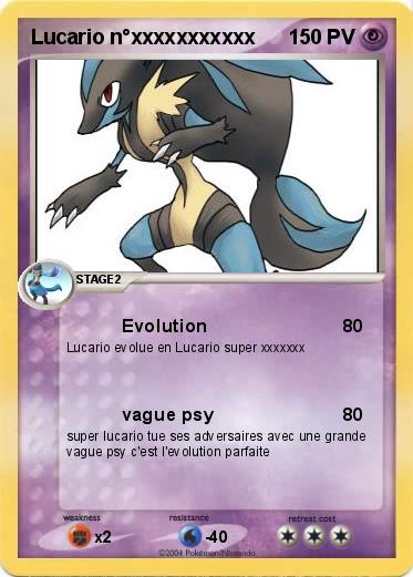 Pokemon Lucario n°xxxxxxxxxxx