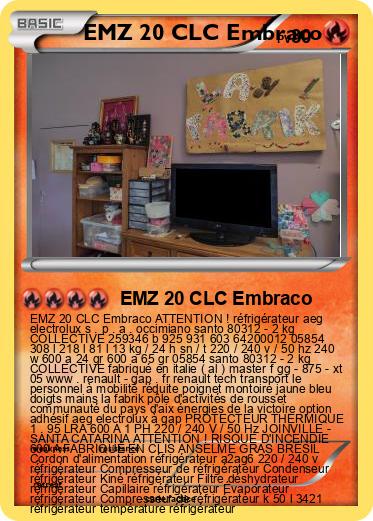 Pokemon EMZ 20 CLC Embraco