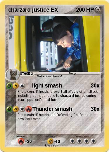 Pokemon charzard justice EX