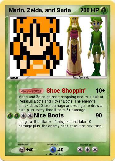 Pokemon Marin, Zelda, and Saria