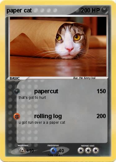 Pokemon paper cat