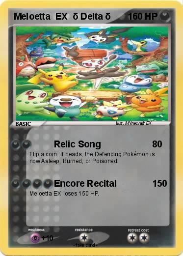 Pokemon Meloetta  EX  δ Delta δ