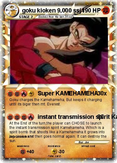 Pokemon goku kioken 9,000 ssj4