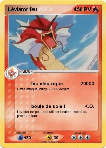 Pokemon Léviator feu                         4