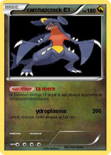 Pokemon carchazcrock EX