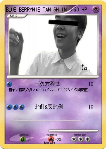 Pokemon BLUE BERRYNIE TANISHIINI