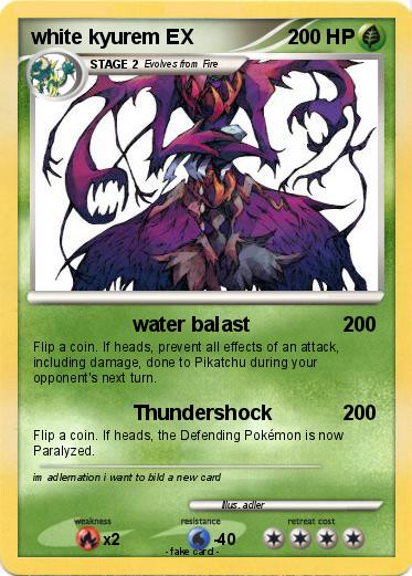 Pokemon white kyurem EX