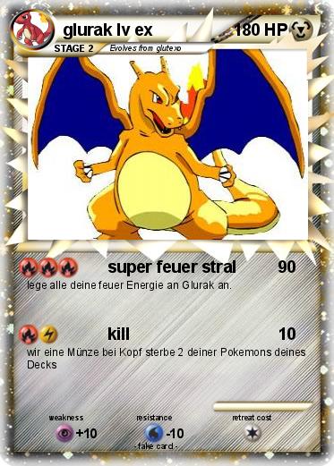Pokemon glurak lv ex