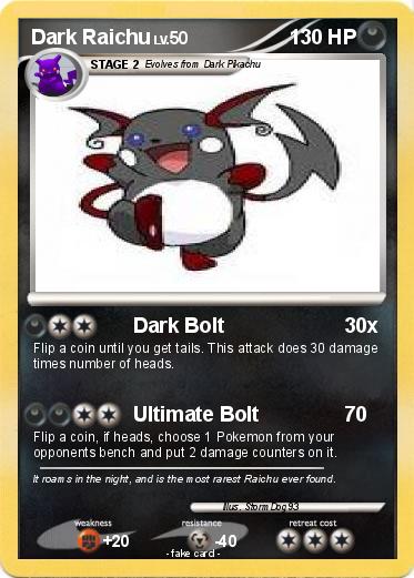 Pokemon Dark Raichu
