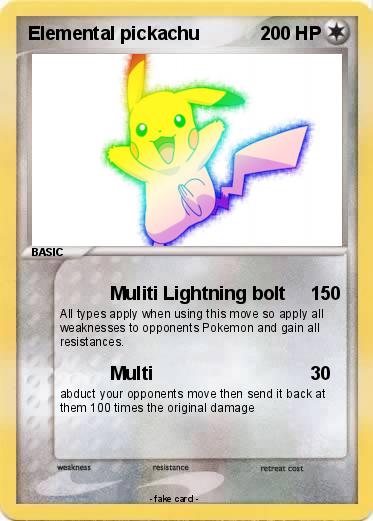 Pokemon Elemental pickachu