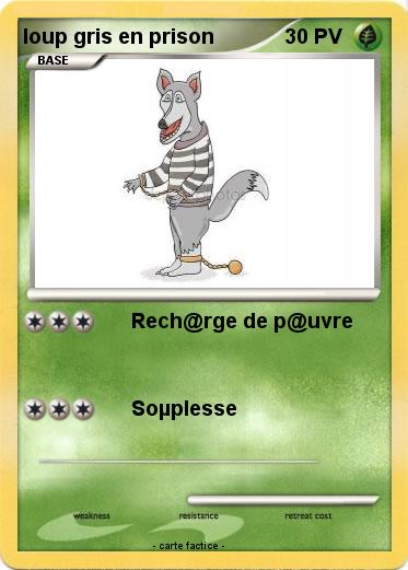 Pokemon loup gris en prison