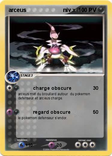 Pokemon arceus                        niv x