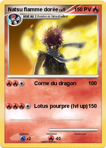 Pokemon Natsu flamme dorée