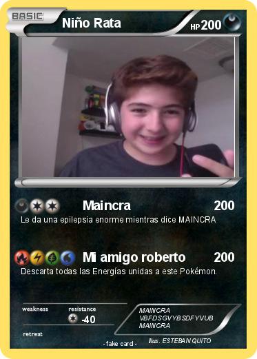 Pokemon Niño Rata