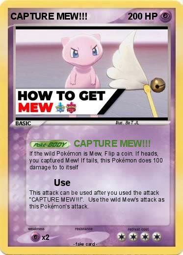 Pokemon CAPTURE MEW!!!