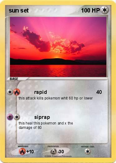 Pokemon sun set
