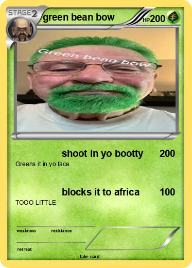 Pokemon green bean bow