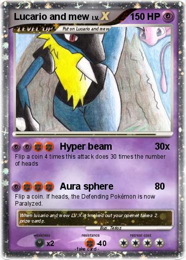 Pokemon Lucario and mew