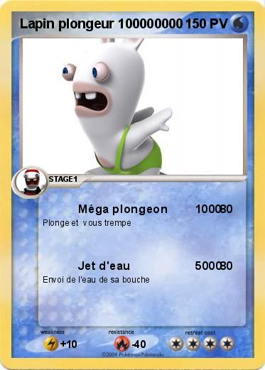 Pokemon Lapin plongeur 100000000