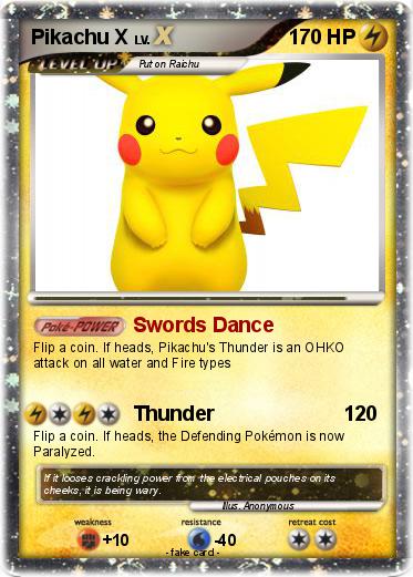 Pokemon Pikachu X