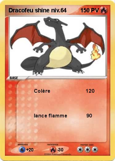 Pokemon Dracofeu shine niv.64