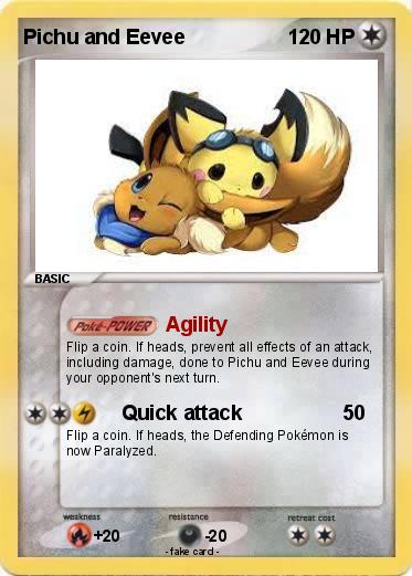 Pokemon Pichu and Eevee