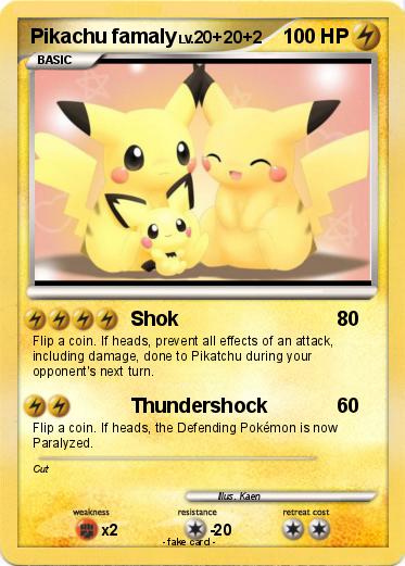 Pokemon Pikachu famaly