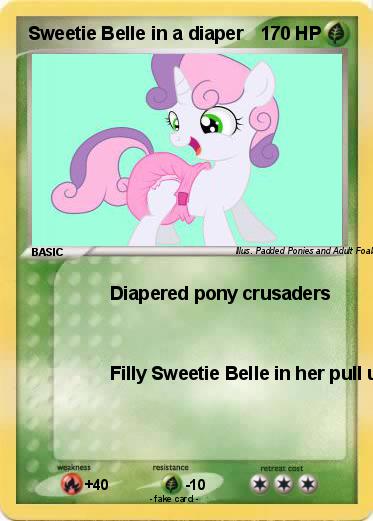 Pokemon Sweetie Belle in a diaper