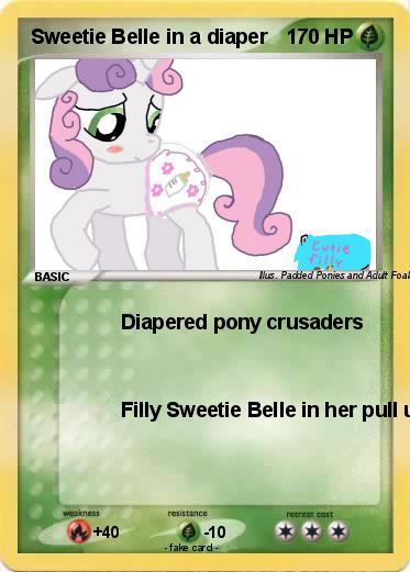 Pokemon Sweetie Belle in a diaper